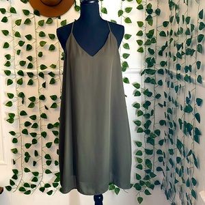 Olive Green Shift Dress